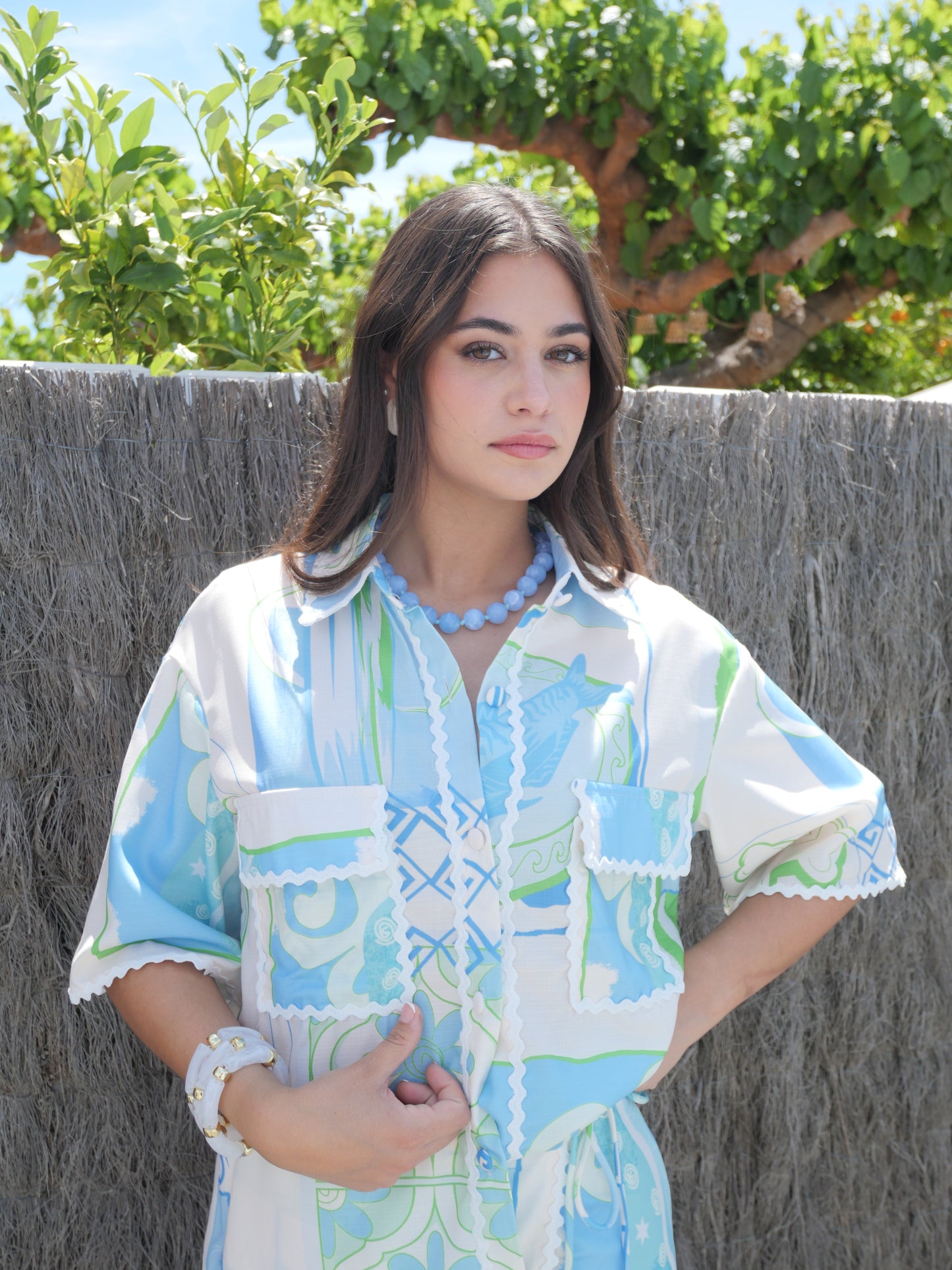 Conjunto camisa y falda Santorini